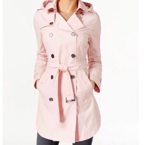 michael kors pink trench coat